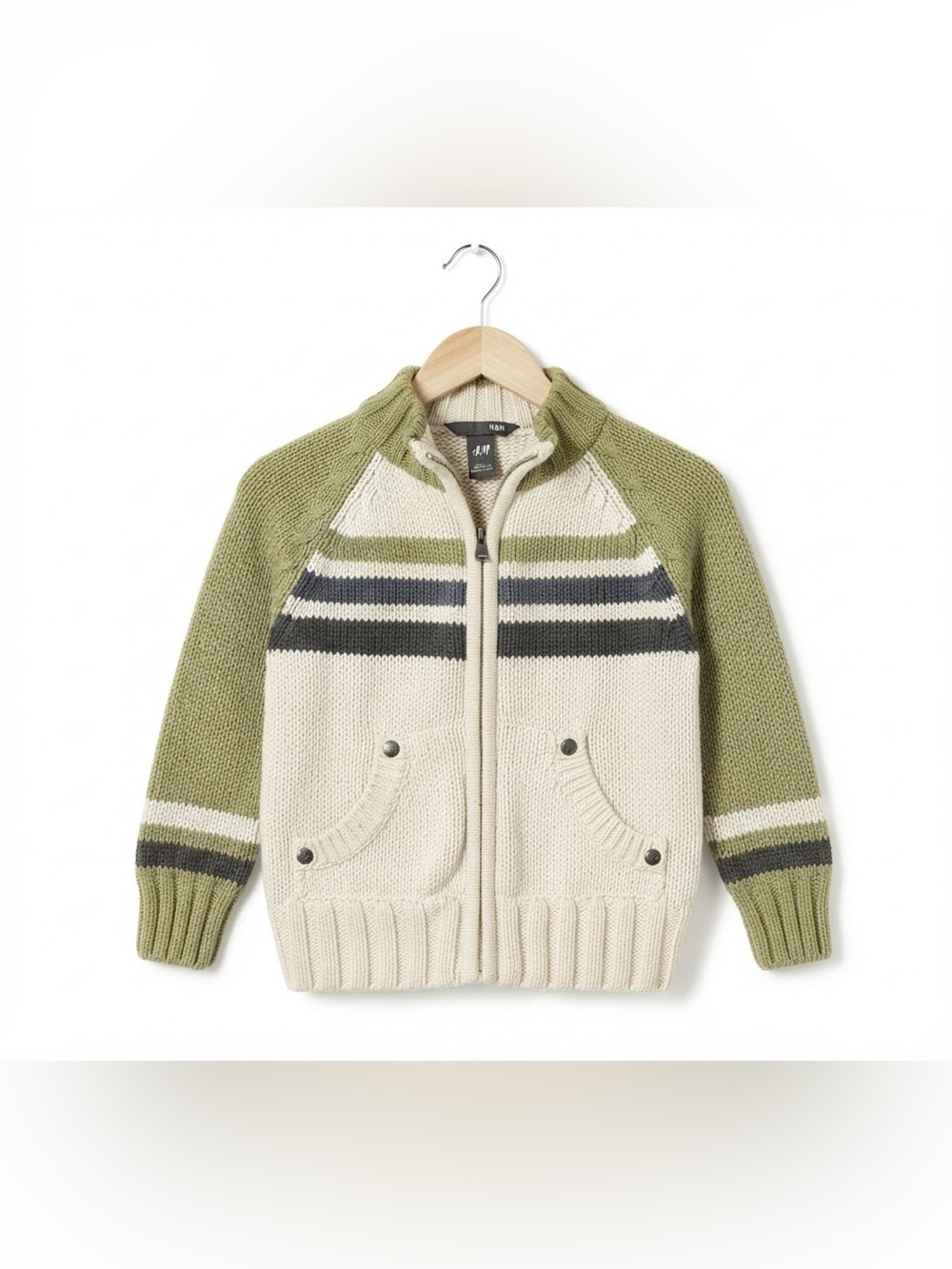 3/$20 H&M Boys Zip-Up Cardigan Sweater 2-3 Years Cotton